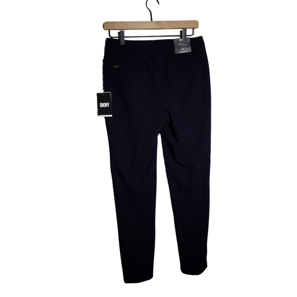 DKNY The Essex Pant Slim Leg Black Mid Rise Size 2 Stretch Workwear - Picture 3 of 7